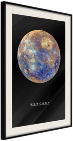 Αφίσα - The Solar System: Mercury - 20x30 - Μαύρο - Με πασπαρτού