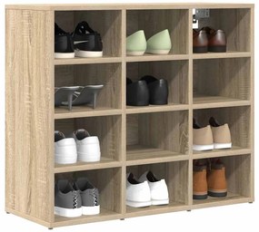 vidaXL Παπουτσοθήκη Sonoma Δρυς 77.5 x 30 x 67 εκ. Επεξεργασμένο ξύλο