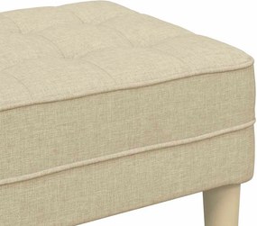 vidaXL παγκάκι με μαξιλάρι Κρεμ 113 x 57 x 39 εκ. ύφασμα