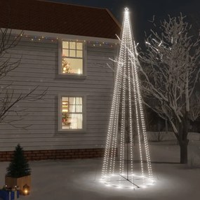 vidaXL Χριστουγεννιάτικο Δέντρο Κώνος 1134 LED Ψυχρό Λευκό 230x800 εκ.