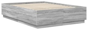 vidaXL Σκελετός Κρεβατιού με κεφαλάρι Γκρίζο Σονομα 150 x 200 cm