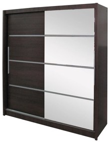 Ντουλάπα Δίφυλλη Ilona Σοκολά 180x61x216εκ MDF