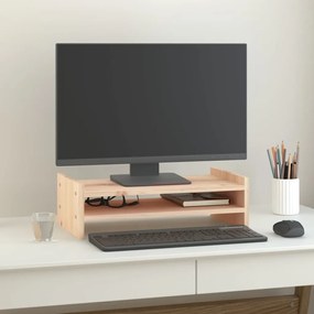 vidaXL Βάση Οθόνης 50 x 27 x 15 εκ. από Μασίφ Ξύλο Πεύκου