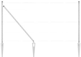 vidaXL πάσσαλοι φence με βύσμα 52 τεμάχια Ø32 mm 160 cm από γαλβανισμένο ατσάλι