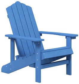 Καρέκλες Κήπου Adirondack Γαλάζιες από HDPE με Τραπεζάκι - Μπλε