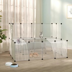 vidaXL Κλουβί Μικρών Ζώων Διαφανές 143x107x93 εκ Πολυπροπυλένιο&amp;Ατσάλι
