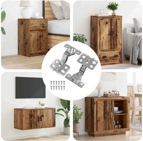 vidaXL Άξονας 2 τμχ. Νίκελ 85 x 52,5 x 9,5 χιλ Σίδερο