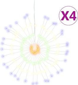 vidaXL Φωτάκια Χριστουγεννιάτικα 4 Τεμ. 140 LED Πολύχρωμα 17 εκ.