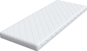 vidaXL Στρώμα Λευκό 80 x 200 cm Ζακάρ ύφασμα