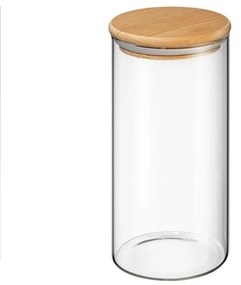 Δοχείο Γυάλινο Mε Ξύλινο Καπάκι 73,056471 1300ml Clear Zassenhaus Ξύλο,Γυαλί