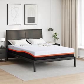 vidaXL Στρώμα Λευκό, Γκρι 140 x 190 cm Pěna