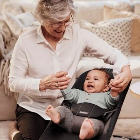 BabyBjorn Ριλάξ Balance Soft, Woven, Black/Dark grey