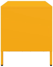 vidaXL Έπιπλο Τηλεόρασης Μουσταρδί 68x39x43,5 εκ. Ατσάλι Ψυχρής Έλασης