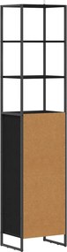 vidaXL Ντουλάπι Μπάνιου Μαύρη Οξυά 40 x 30 x 180 εκ Επεξεργασμένο ξύλο