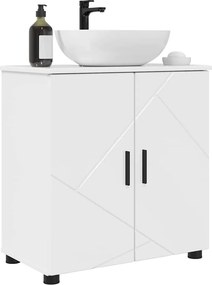 vidaXL Ντουλάπι Μπάνιου Υψηλής γυαλάδας λευκό 61 x 35 x 64 εκ.