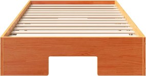 vidaXL Σκελετός Κρεβατιού Καφέ 90 x 200 cm