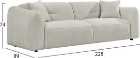 ΣΕΤ ΣΑΛΟΝΙ 2ΤΜΧ 3Θ+2Θ JUNOA HM10819.02 ΕΚΡΟΥ ΥΦΑΣΜΑ