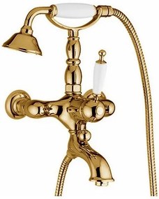 Μπαταρία λουτρού Bugnatese Oxford με τηλέφωνο-Μπρονζέ - Λευκό