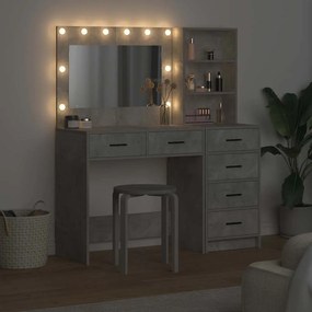 vidaXL Τραπέζι περιποίησης Γκρι 78.5 x 41 x 135 εκ Επεξεργασμένο ξύλο