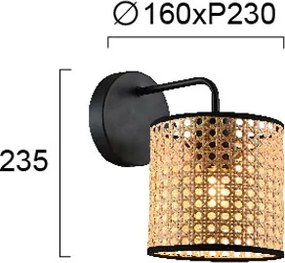 Απλίκα Τοίχου Viokef Gheisa Cylinder 4268100