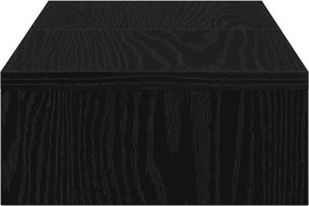 vidaXL Βάση Οθόνης Ρυθμιζόμενη Μαύρη Δρυς 60x24x10,5 εκ. από Τεχνητό Ξύλο