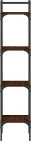 vidaXL Βιβλιοθήκη 4 Επιπέδων Καφέ Δρυς 35x30x138,5 εκ. Επεξεργ. Ξύλο