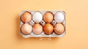 Σετ των 2 Intra Συλλεκτικό Ξύλινο Παζλ Plywood 4mm - Κουτί αυγών με καφέ και λευκά αυγά Σε Ξύλινο Κουτί - Διαστάσεις: 10x10 cm – 25 κομμάτια