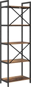 vidaXL Ράφι Βιβλίων 5 επιπέδων 56 x 34 x 171 εκ Επεξεργασμένο Ξύλο