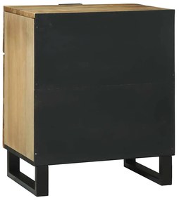 vidaXL Κομοδίνο με συρτάρι Καφέ 50 x 33 x 60 εκ Μασίφ ξύλο μάνγκο