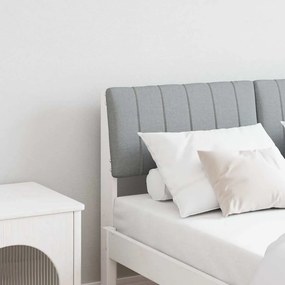 vidaXL Ταπετσαρισμένο κεφαλάρι Ανοιχτό γκρι 120 cm
