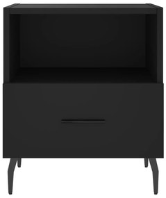 vidaXL Κομοδίνα 2 τεμ. Μαύρα 40 x 35 x 47,5 εκ. από Επεξεργασμένο Ξύλο