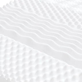 vidaXL Στρώμα Αφρού 7 Ζωνών Σκληρότητα 20 ILD Λευκό 140 x 190 εκ.