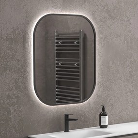 Karag Sharon Καθρέπτης με κρυφό φωτισμό Black 60x70cm