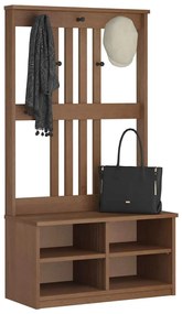 vidaXL Δέντρο χωλ "SANDNES" 87x40x159,5 εκ. Πεύκο μασίφ ξύλο