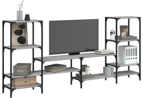 vidaXL Έπιπλο Τηλεόρασης Γκρι Sonoma 206,5x28,5x95 εκ. από Επεξ. Ξύλο