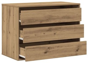 vidaXL Συρταριέρα Γωνιακή Αρτισιανή Δρυς 80x41x58 εκ. Επεξεργ. Ξύλο