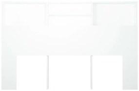 vidaXL Κεφαλάρι Με Αποθηκευτικό Χώρο Λευκό 160 x 19 x 103,5 εκ.