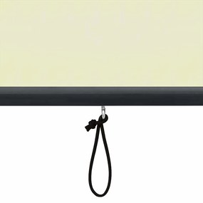 vidaXL Εξωτερικό ρολό Ριγέ Ρυθμιζόμενος Κρεμ 180 x 250 cm ύφασμα