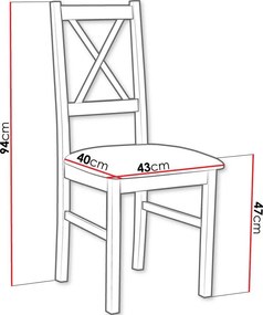 Καρέκλα Nile X - Karudi - Kafe - 43.00Χ40.00Χ94.00cm