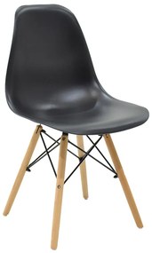 Τραπεζαρία Natali-Julita pakoworld σετ 5τεμ μαύρο-φυσικό 120x80x76εκ - 200-000632 - 200-000632