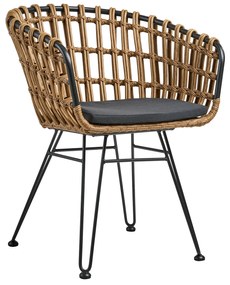 Πολυθρόνα Ibiza 60 x 59 x 80, Χρώμα: Natural, Υλικό: Wicker