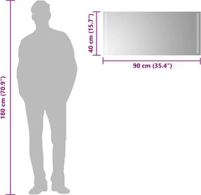 vidaXL Καθρέφτης Μπάνιου με LED 90x40 εκ.