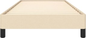 vidaXL Σκελετός Κρεβατιού Χωρίς Στρώμα Κρεμ 100 x 200 εκ. Υφασμάτινο