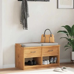 vidaXL Πάγκος διαδρόμου "SANDNES" 87x40x50 εκ. Πεύκο μασίφ ξύλο