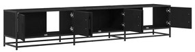 vidaXL Ντουλάπι TV Μαύρη δρυς 210 x 35 x 41 εκ Επεξεργασμένο ξύλο