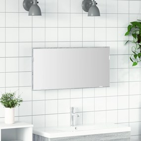 Έπιπλο Καθρέφτη Μπάνιου vidaXL με LED Φωτισμό Γκρί Σονομά 80x37 εκ