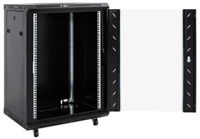vidaXL Καμπίνα Δικτύου με Περιστ. Πόδια 15U 19" IP20 53x40x80 εκ.