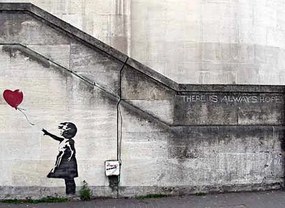 Αφίσα Banksy - Girl with Balloon, (59 x 42 cm)
