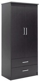 Ντουλάπα Ρούχων Olympus Wenge 81X57X183Cm 123-000044 Two Door Melamine