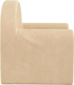 vidaXL Παιδικός καναπές Cream Soft Plush